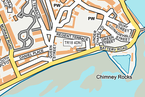 TR18 4DN map - OS OpenMap – Local (Ordnance Survey)