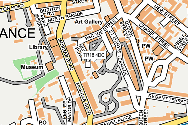 TR18 4DQ map - OS OpenMap – Local (Ordnance Survey)