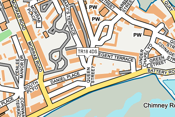 TR18 4DS map - OS OpenMap – Local (Ordnance Survey)