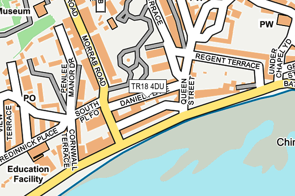 TR18 4DU map - OS OpenMap – Local (Ordnance Survey)