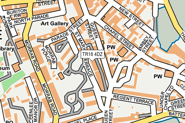 TR18 4DZ map - OS OpenMap – Local (Ordnance Survey)