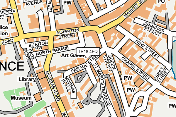 TR18 4EQ map - OS OpenMap – Local (Ordnance Survey)