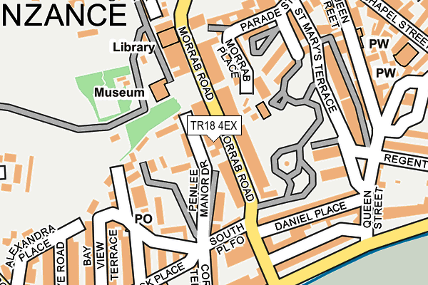 TR18 4EX map - OS OpenMap – Local (Ordnance Survey)