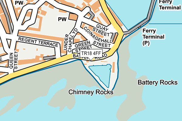 TR18 4FF map - OS OpenMap – Local (Ordnance Survey)