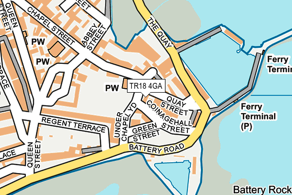 TR18 4GA map - OS OpenMap – Local (Ordnance Survey)