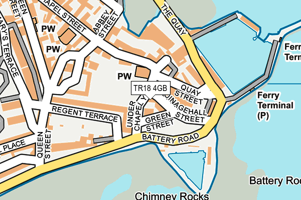 TR18 4GB map - OS OpenMap – Local (Ordnance Survey)