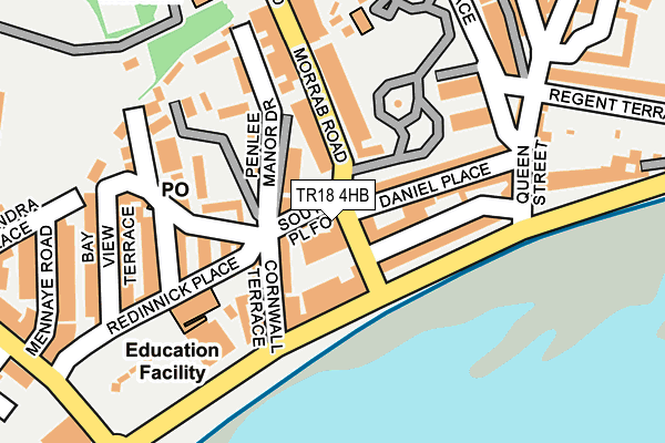 TR18 4HB map - OS OpenMap – Local (Ordnance Survey)