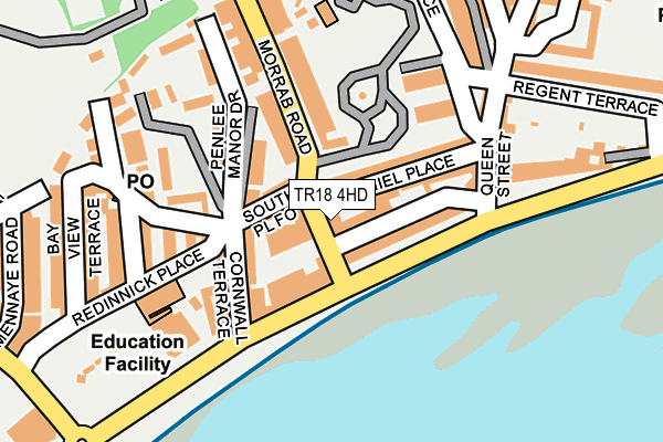 TR18 4HD map - OS OpenMap – Local (Ordnance Survey)