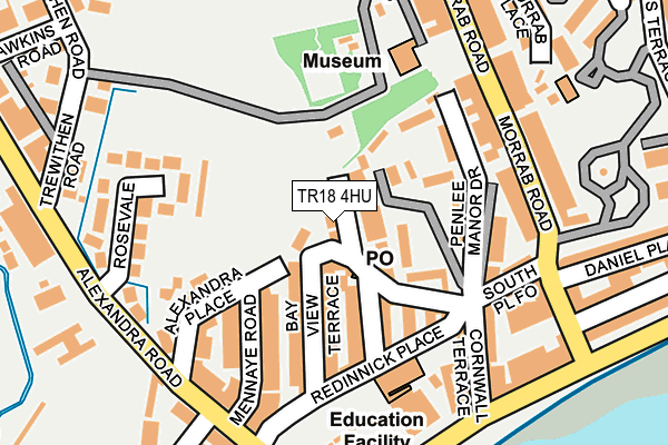 TR18 4HU map - OS OpenMap – Local (Ordnance Survey)