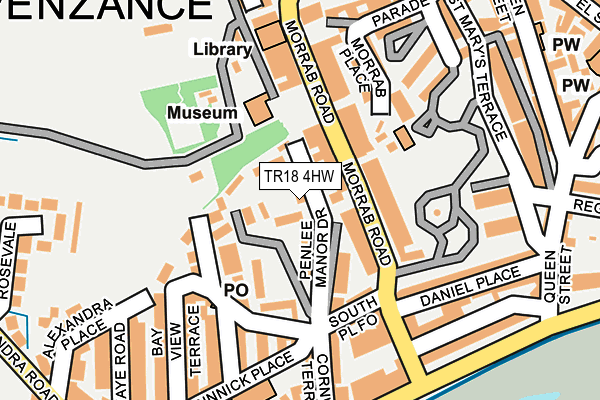 TR18 4HW map - OS OpenMap – Local (Ordnance Survey)