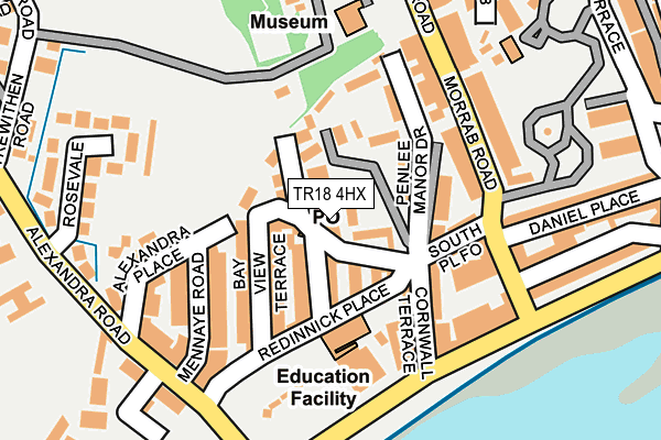 TR18 4HX map - OS OpenMap – Local (Ordnance Survey)