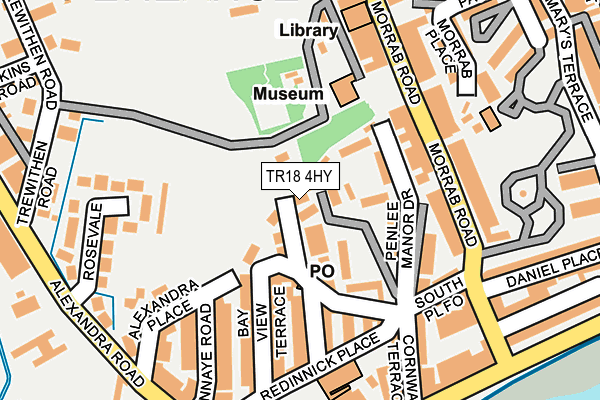 TR18 4HY map - OS OpenMap – Local (Ordnance Survey)