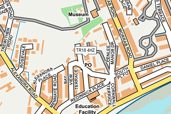 TR18 4HZ map - OS OpenMap – Local (Ordnance Survey)