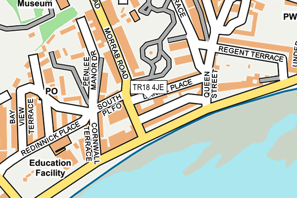 TR18 4JE map - OS OpenMap – Local (Ordnance Survey)