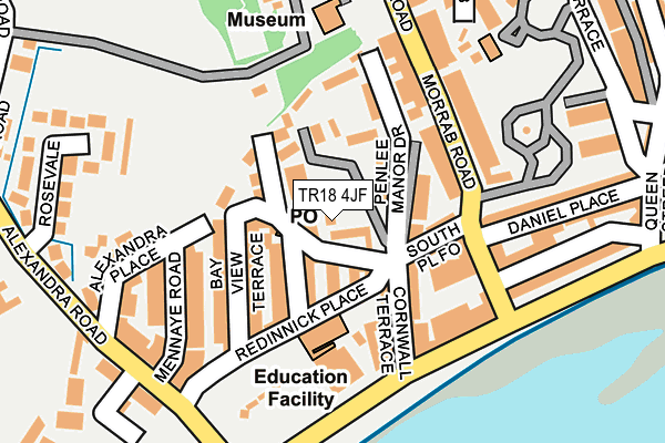 TR18 4JF map - OS OpenMap – Local (Ordnance Survey)