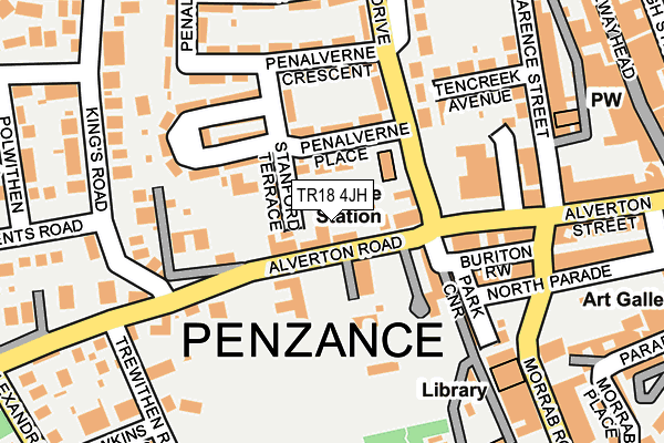 TR18 4JH map - OS OpenMap – Local (Ordnance Survey)