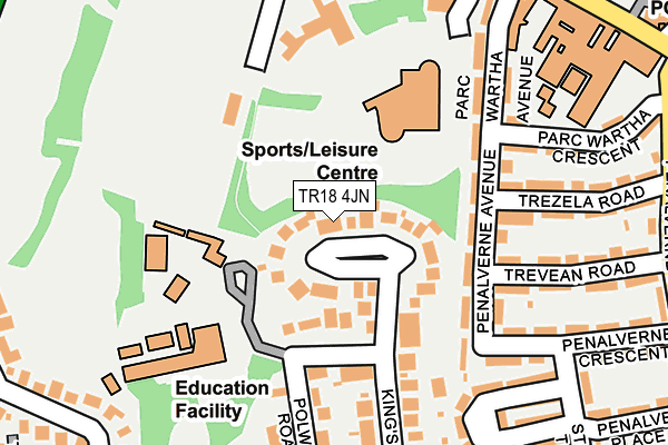 TR18 4JN map - OS OpenMap – Local (Ordnance Survey)