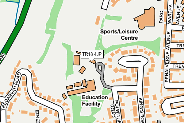 TR18 4JP map - OS OpenMap – Local (Ordnance Survey)