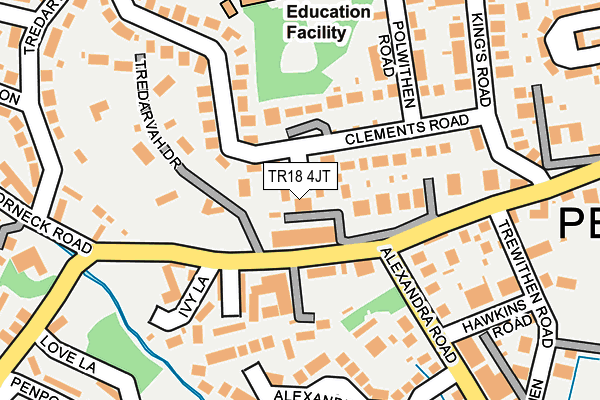 TR18 4JT map - OS OpenMap – Local (Ordnance Survey)