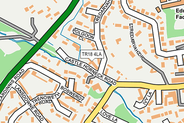 TR18 4LA map - OS OpenMap – Local (Ordnance Survey)