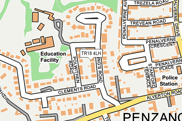 TR18 4LH map - OS OpenMap – Local (Ordnance Survey)