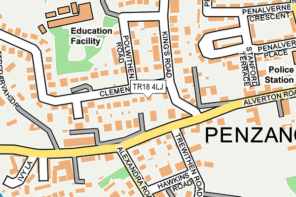 TR18 4LJ map - OS OpenMap – Local (Ordnance Survey)