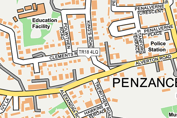 TR18 4LQ map - OS OpenMap – Local (Ordnance Survey)
