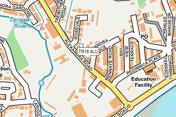 TR18 4LU map - OS OpenMap – Local (Ordnance Survey)