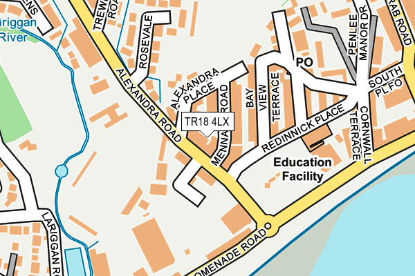 TR18 4LX map - OS OpenMap – Local (Ordnance Survey)