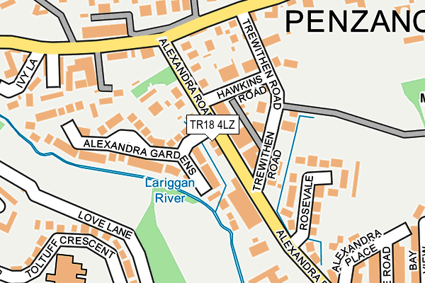 TR18 4LZ map - OS OpenMap – Local (Ordnance Survey)