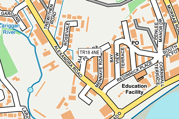 TR18 4NE map - OS OpenMap – Local (Ordnance Survey)