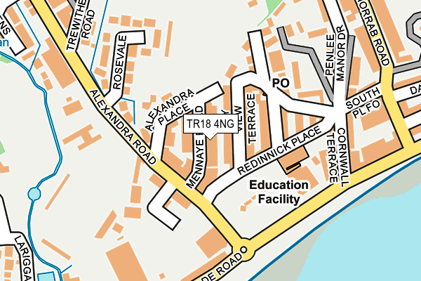 TR18 4NG map - OS OpenMap – Local (Ordnance Survey)