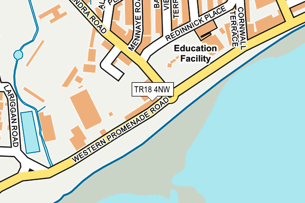 TR18 4NW map - OS OpenMap – Local (Ordnance Survey)