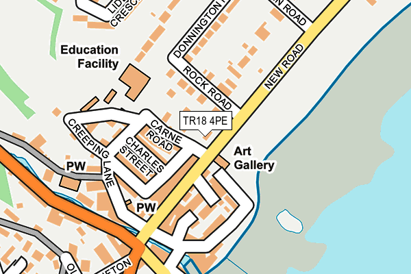 TR18 4PE map - OS OpenMap – Local (Ordnance Survey)