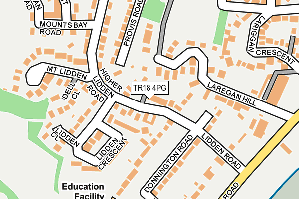 TR18 4PG map - OS OpenMap – Local (Ordnance Survey)