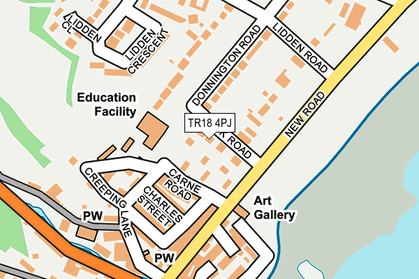 TR18 4PJ map - OS OpenMap – Local (Ordnance Survey)