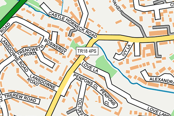 TR18 4PS map - OS OpenMap – Local (Ordnance Survey)