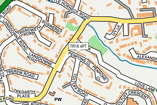 TR18 4PT map - OS OpenMap – Local (Ordnance Survey)