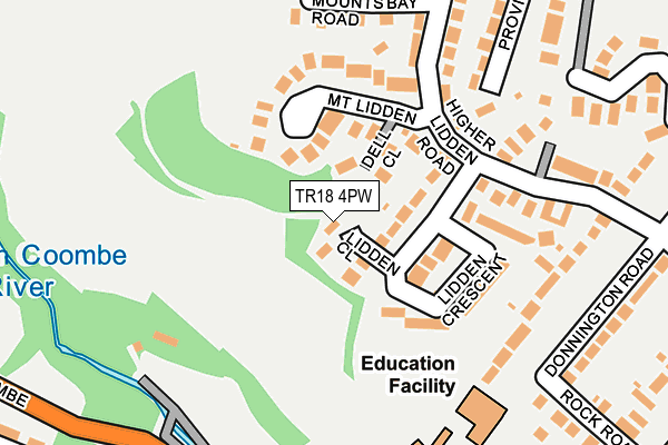 TR18 4PW map - OS OpenMap – Local (Ordnance Survey)