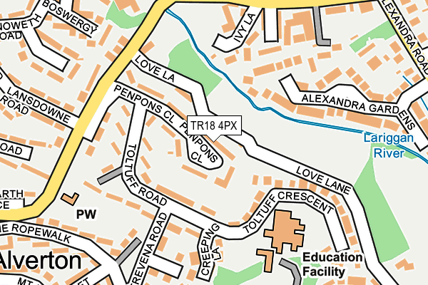 TR18 4PX map - OS OpenMap – Local (Ordnance Survey)