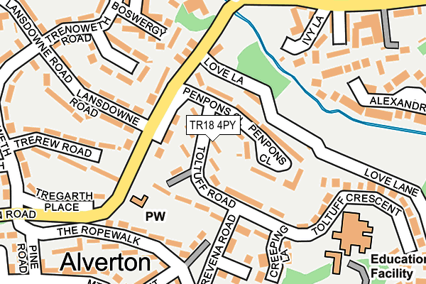 TR18 4PY map - OS OpenMap – Local (Ordnance Survey)