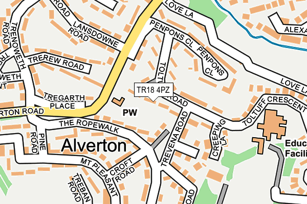 TR18 4PZ map - OS OpenMap – Local (Ordnance Survey)