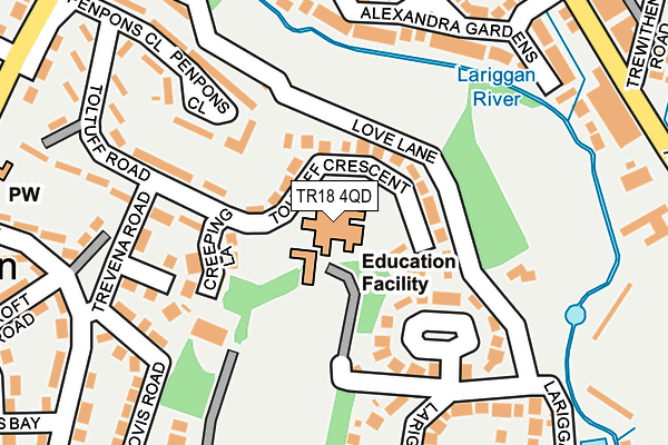 TR18 4QD map - OS OpenMap – Local (Ordnance Survey)