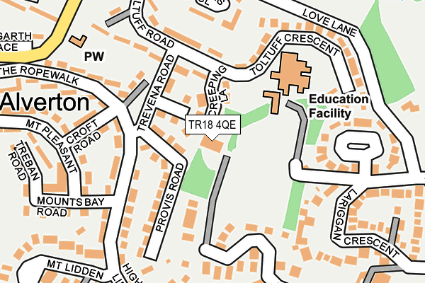 TR18 4QE map - OS OpenMap – Local (Ordnance Survey)