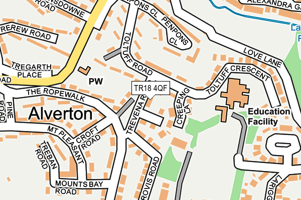 TR18 4QF map - OS OpenMap – Local (Ordnance Survey)