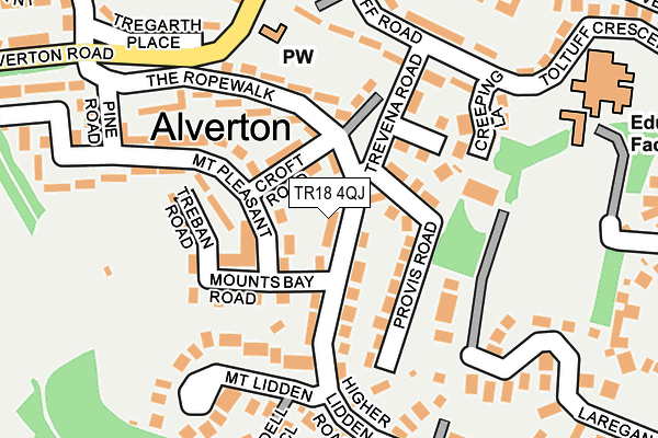 TR18 4QJ map - OS OpenMap – Local (Ordnance Survey)