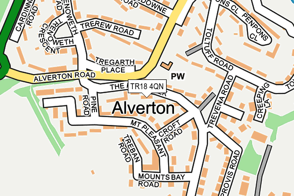 TR18 4QN map - OS OpenMap – Local (Ordnance Survey)