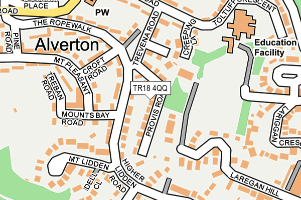 TR18 4QQ map - OS OpenMap – Local (Ordnance Survey)