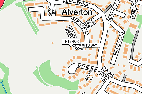 TR18 4QR map - OS OpenMap – Local (Ordnance Survey)