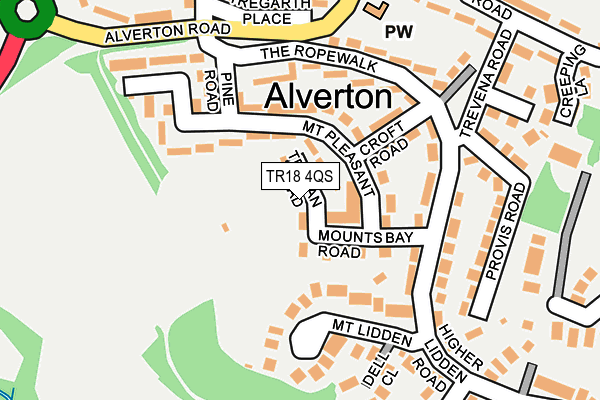 TR18 4QS map - OS OpenMap – Local (Ordnance Survey)